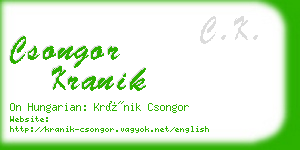 csongor kranik business card